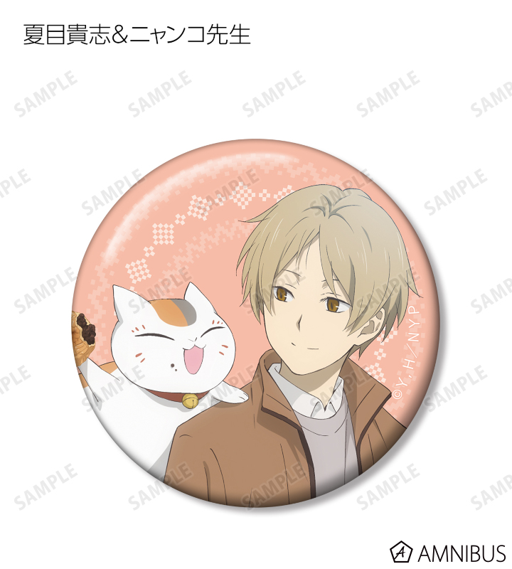 k791 夏目友人帳 劇場版 うつせみに結ぶ 缶バッジ 夏目貴志 ニャンコ