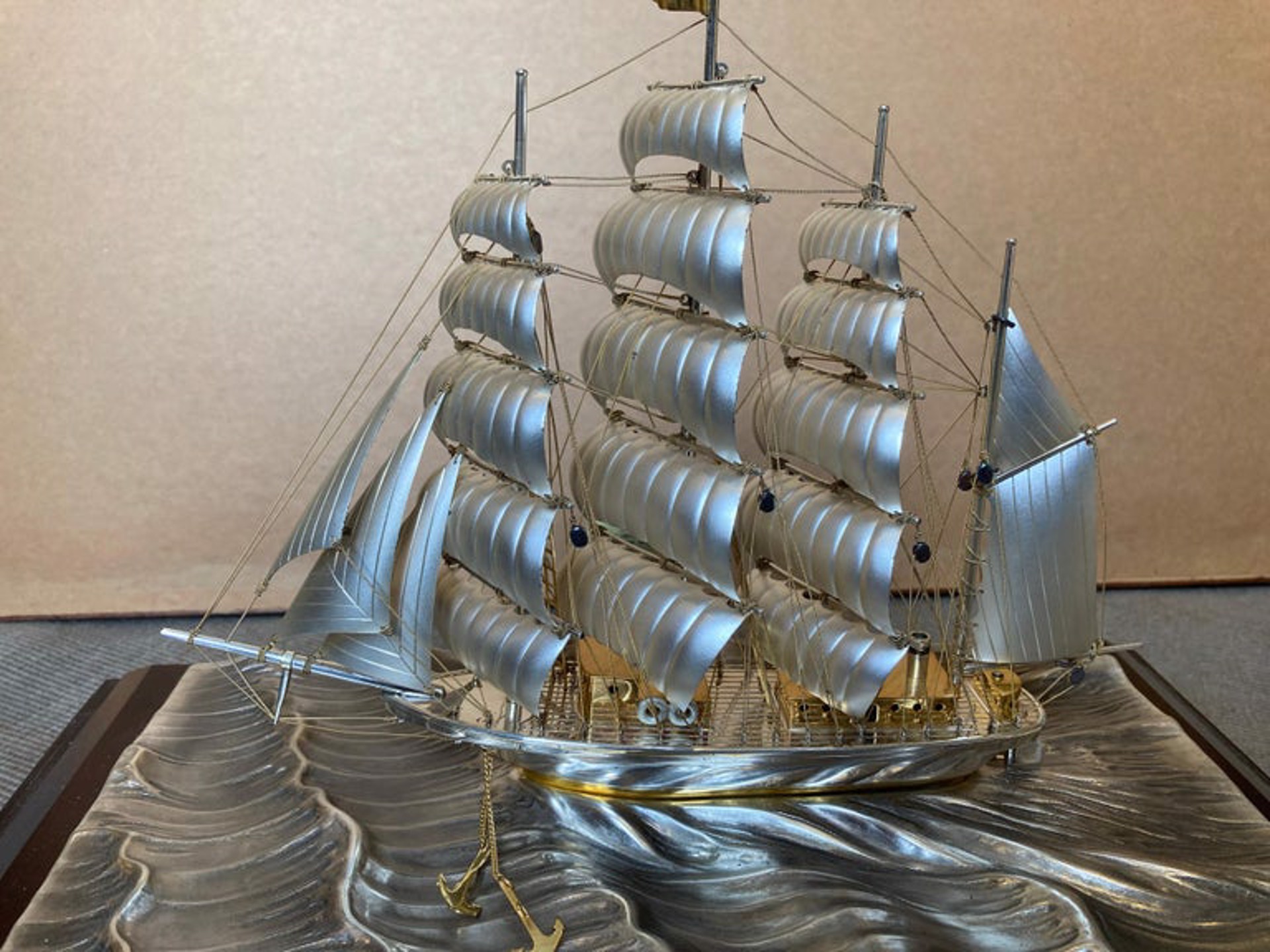 TAKEHIKO 武比古 SILVER999 純銀 Clipper Ship 純銀 額 帆船 6号