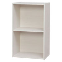 YAMAZEN（山善） 木製シェルフ（本棚 書棚） 3段 オープン ホワイト 幅