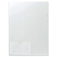 プラス 高透明カラークリアホルダー（角R） A4 クリア 1セット（30枚