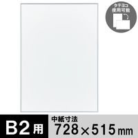 ポスターフレーム B2サイズ 軽量アルミ製 DSパネル シルバー