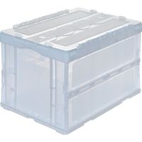 トラスコ中山 TRUSCO 折りたたみコンテナフタ付 75L ダークブルー TR