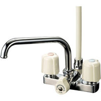 水栓金具】KVK デッキ形2ハンドルシャワー240mmパイプ付 KF14ER2 1個