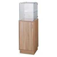 ストア・エキスプレス 木製ガラスタワーショーケース ホワイト 5236