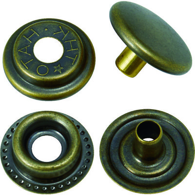 トラスコ中山 TRUSCO ハトメボタン 金ブロンズメッキ 15mm 10組入り P