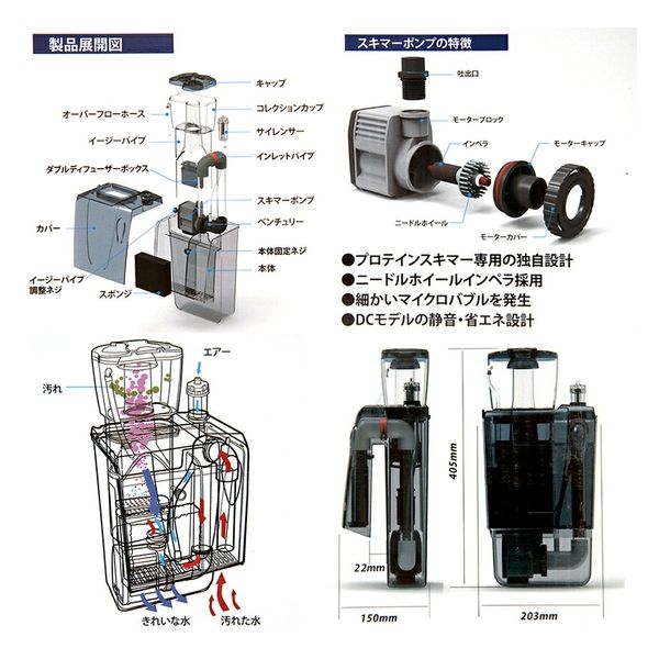 ゼンスイ 外掛式プロテインスキマー エターナルナノスキマー QQ3