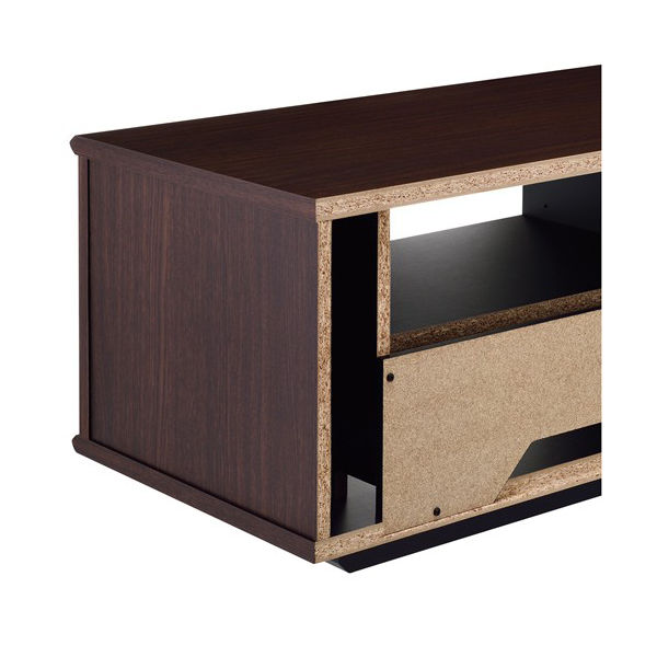 TIMEZ NRシリーズ 木目調ガラス扉付きラック テレビ台 ブラウン木目柄