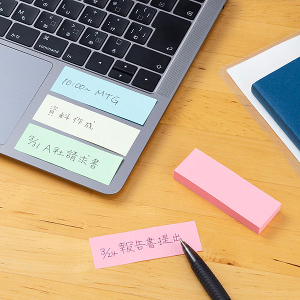 付箋 ふせん 事務 メモ コクヨ 100枚 100冊 正方形 大容量 4色 付箋