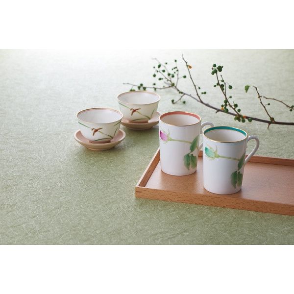 ギフト包装】香蘭社 グリーン金蘭 湯呑5客揃 210126035 1個（直送品