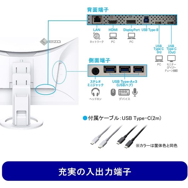 EIZO EV2795-WT WHITE(使用時間:約1768時間)　美品 FlexScan EV2795 | EIZO株式会社