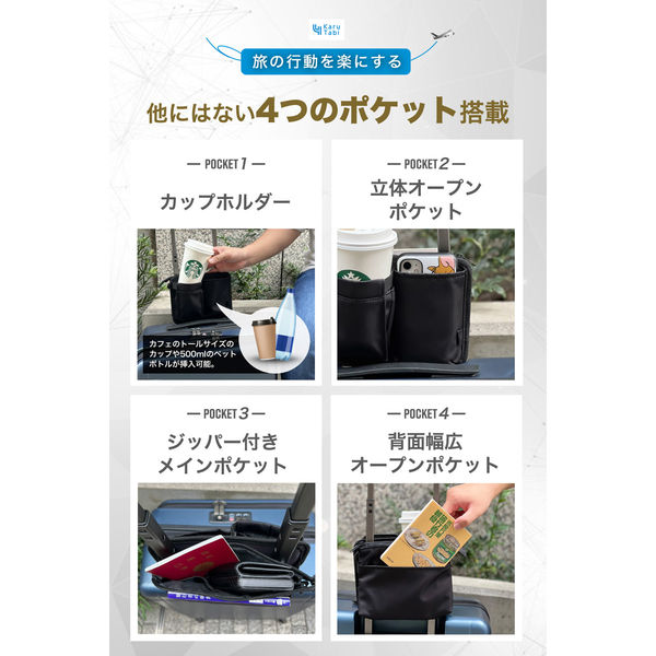 トランスペクト 4 SPRING スーツケース ドリンクホルダー かる旅