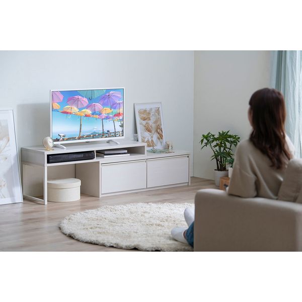 アイリスオーヤマ テレビ台 TV台 幅100cm AVボード 伸縮テレビ台 STS