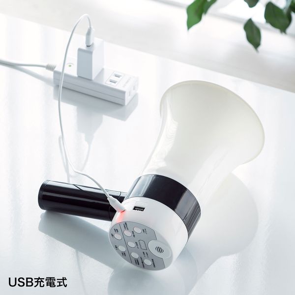 拡声器 メガホン スピーカーマイク ハンドマイク型 MM-SPAMP13