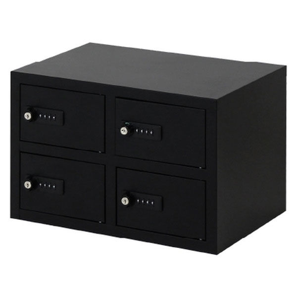 Netforce ロッカー 金庫 貴重品入れ 2列2段4人用 ダイヤル錠