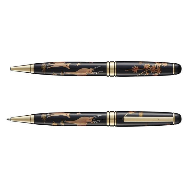セキセイ 輪島塗 蒔絵 雅風 鹿 ボールペン AX-8808-00 1本（直送品