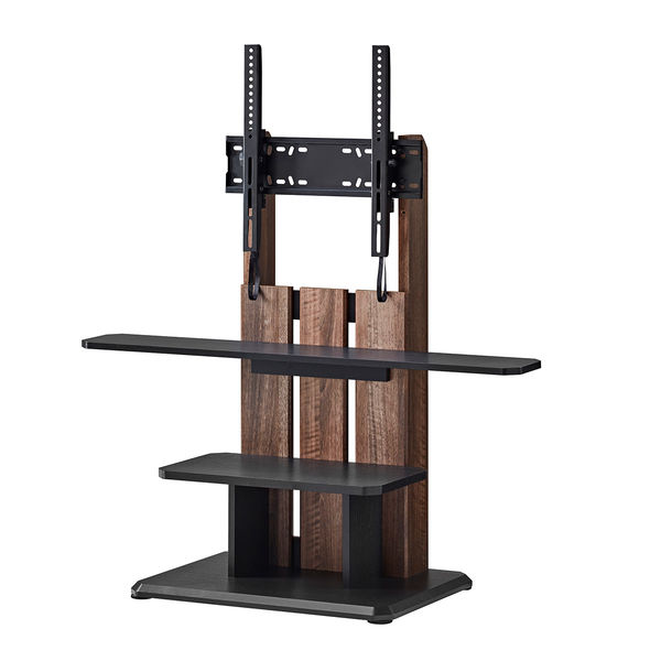 朝日木材加工 壁寄せテレビスタンド 自立タイプ/ダークブラウン