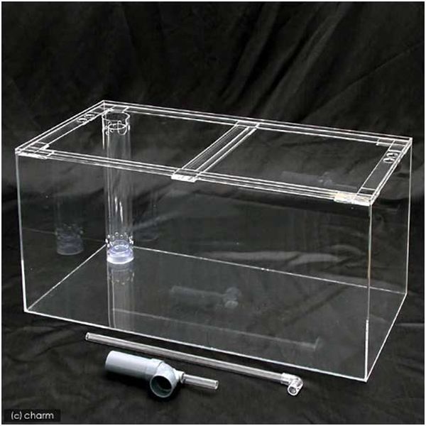 オールガラス600×450×450オーバーフロー水槽キャビネットセット 透明