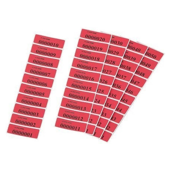 アズワン 封印シール レッド 60×20mm MS-6020R 1袋(100枚) 7-9657-01