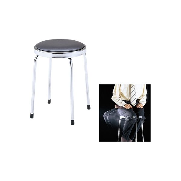 松吉医科器械 丸椅子(回転式) ダークグレー 23-6912-0001 1台（直送品