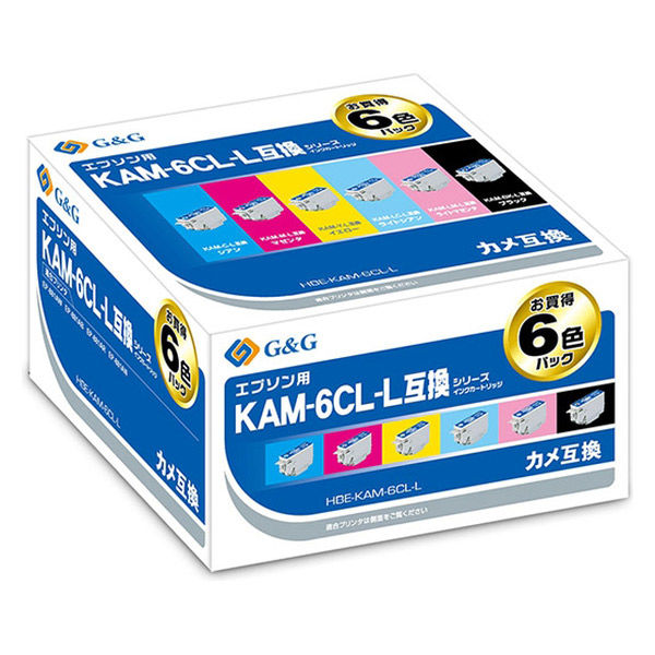 エプソン（EPSON）用 互換インク HBE-KAM-6CL-L 増量（KAM-6CL-L互換