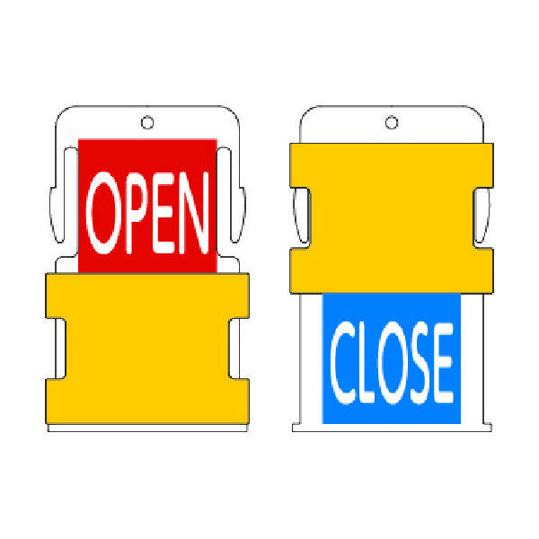 アイマーク IM スライド表示タグ OPEN CLOSE (OPEN ー 赤地に白 / 青字