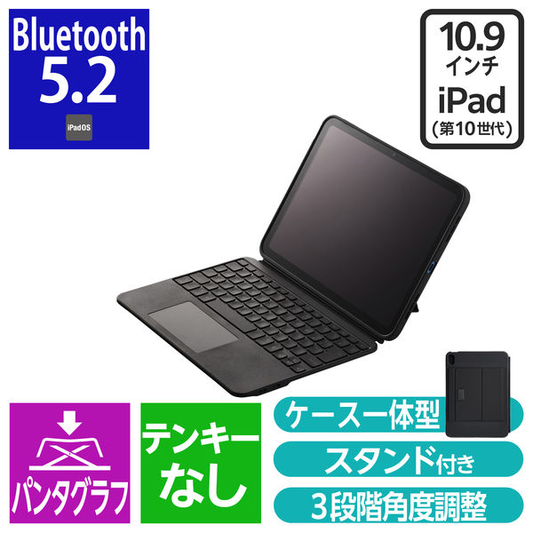 iPad専用ケース付きキーボード 第10世代 10.9インチ 着脱可能 TK