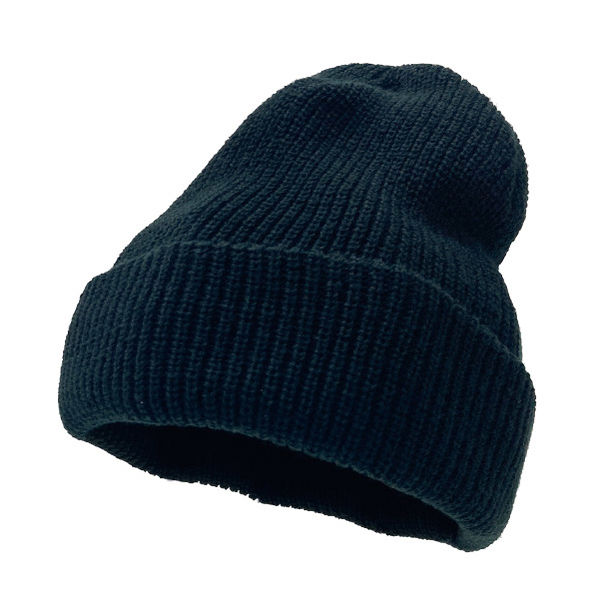 ヤマショウ ニット帽子（折り返し）ブラック YBK-407BK 1個 - アスクル