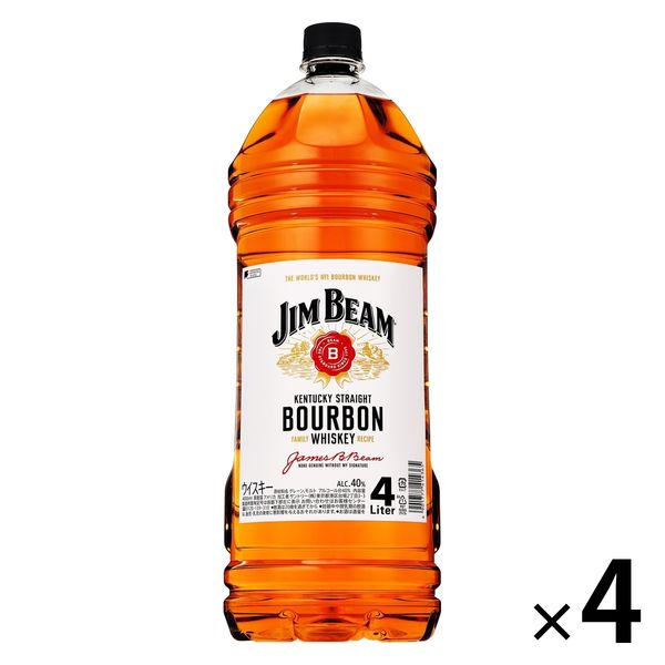 ジムビーム 40度 4L ペット 1ケース（4本） バーボンウイスキー 正規品