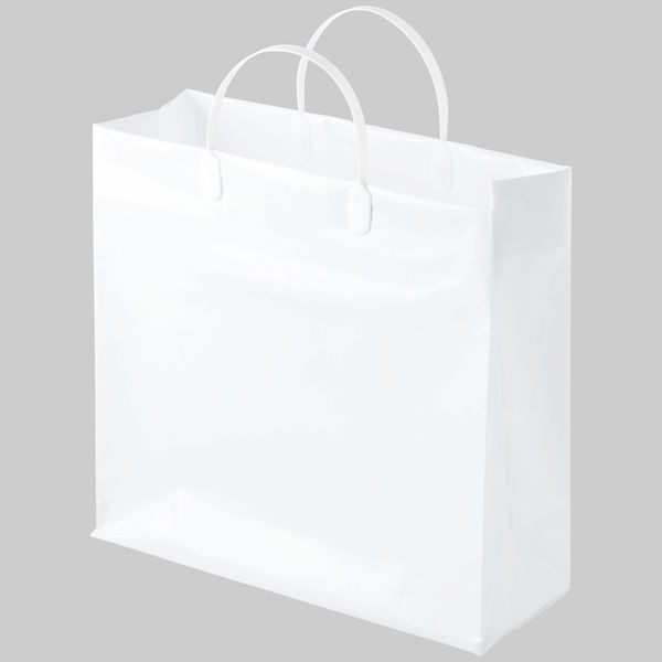 ハッピータック付ビニールバッグ 白 S 1セット（100枚：10枚入×10袋