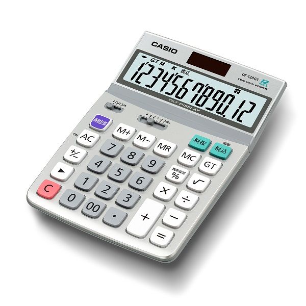 カシオ計算機 グリーン購入法対応電卓 DF-120GT-N - アスクル