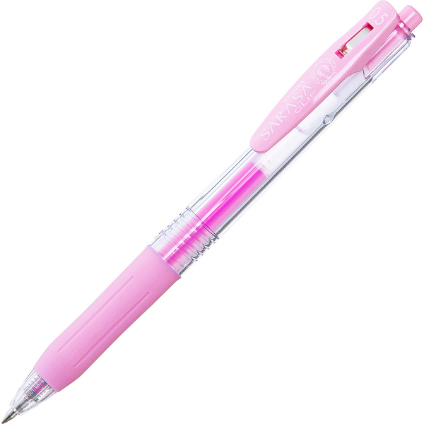 ゼブラ ゲルインク ノック式 サラサクリップ 0.5mm ミルクピンク P