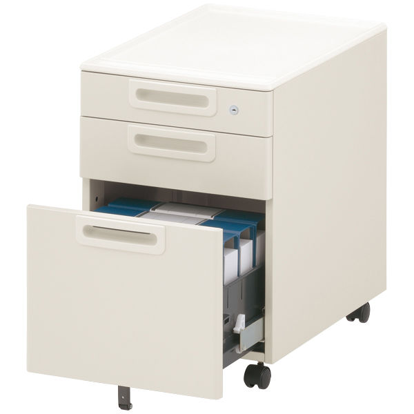 プラス 組立式スチールOAデスクシステム サイドキャビネット 3段