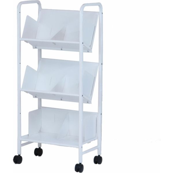 林製作所 平棚傾斜棚スチールラック3段 幅580×奥行380×高さ1300mm YS