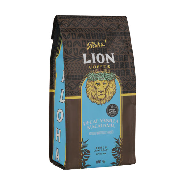 コーヒー粉】ライオンコーヒー デカフェバニラマカダミア 1袋（140g