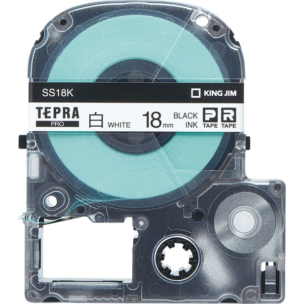テプラ TEPRA PRO【純正】テープ スタンダード 幅18mm 白ラベル(黒文字