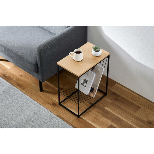 アイリスオーヤマ スチールフレームサイドテーブル ナチュラル SFST