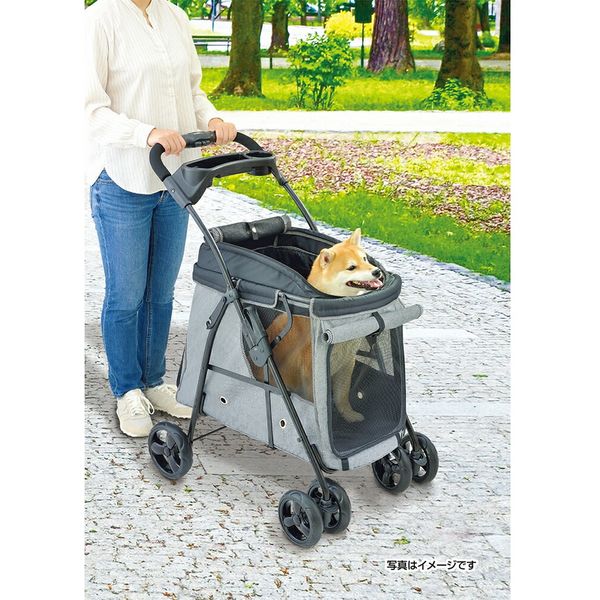 ジェックス GEX わんわんカート 中型犬用 ライトグレー 286515 1個