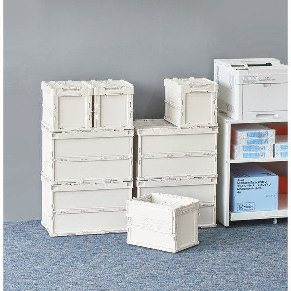 折りたたみコンテナ】 エコン カラーオリコン ふた一体型50Lオフ