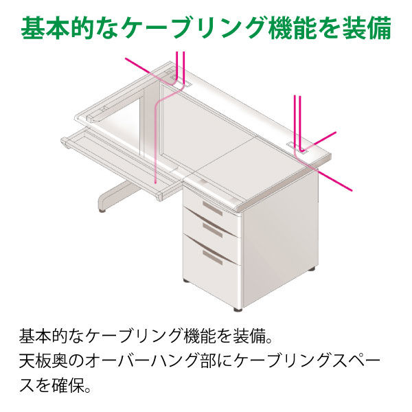 組立設置込】イトーキ オフィスデスク CZ平机 グレー 幅1600×奥行700
