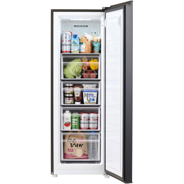 軒先渡し】ハイアール 107L 前開き式冷凍庫 黒色 JF-UFS11A(K) 1台