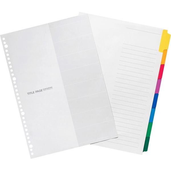 マルマン ラミネートタブインデックス A4 30穴 8山×8枚入 LT4008X80 1