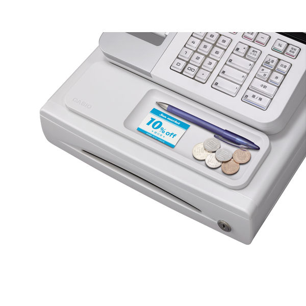 軽減税率対応】カシオ計算機 電子レジスター ホワイト SE-S30-WE 1台