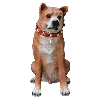 陶器 犬の彫刻 茶色 首輪付き 【公式通販】
