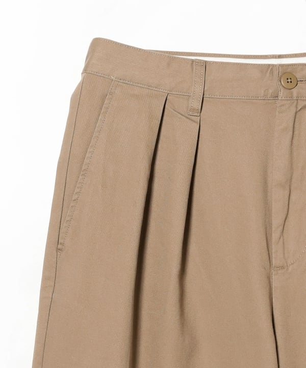 SSZ SAMPLE期 2プリーツ ワイドチノパン ベージュ BEAMS SSZ SAMPLE期