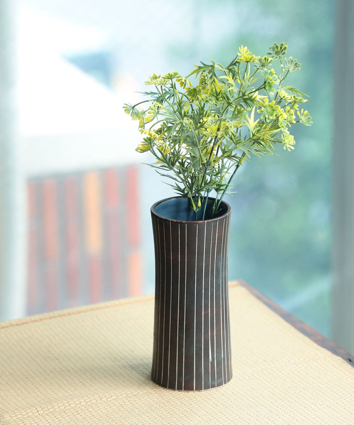 fennica（フェニカ）浦富焼 / 平田俊之 黒刷毛 花器 花瓶（インテリア