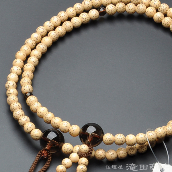 日蓮宗用本式数珠【男性用】 星月菩提樹 茶水晶仕立 尺2 | 滝田商店