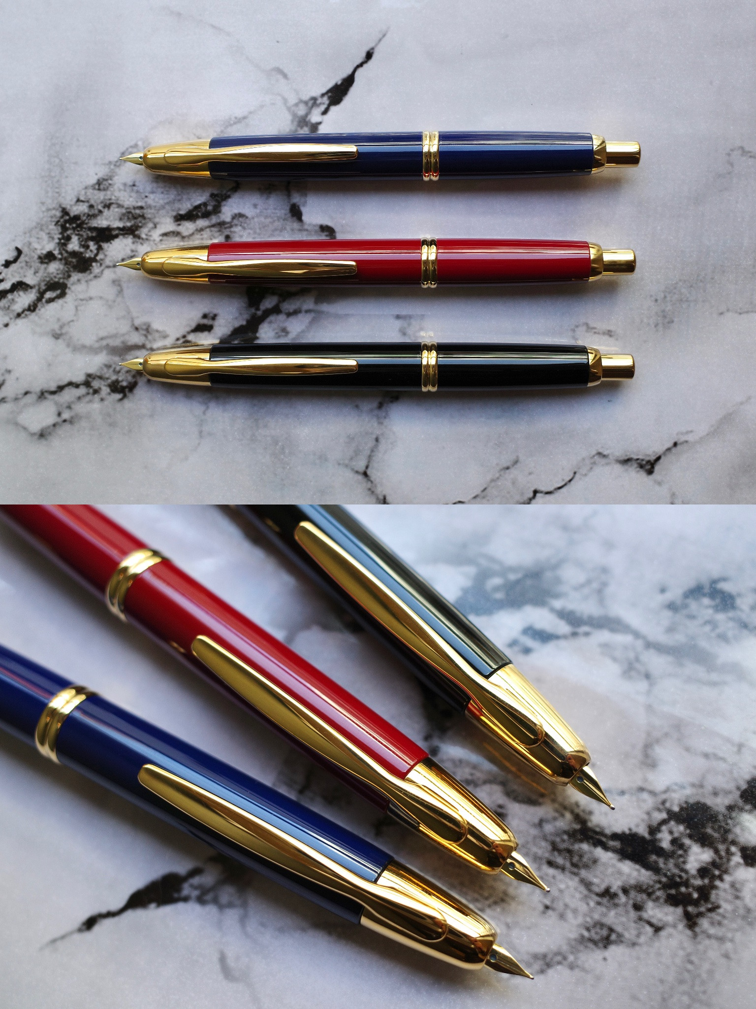 パイロット キャップレス 万年筆 k18 金 付属品なし 4本セット