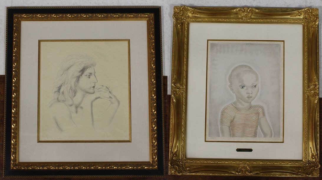 藤田嗣治／エッチンク手彩 【公式通販】