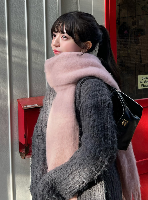 起毛フェイクウールフリンジボリュームマフラー[fo1250] | レディース