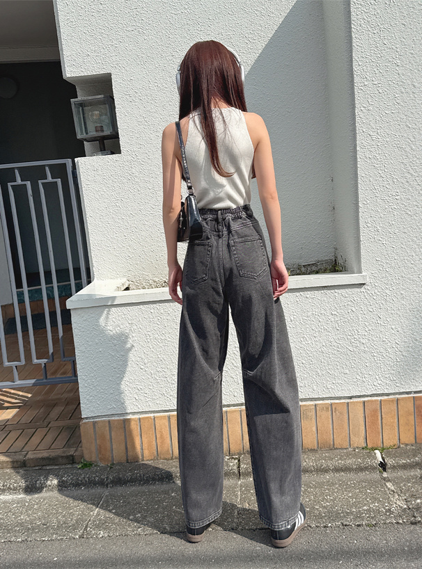 カーブラインデニムパンツ[fo1845] | レディースファッション通販の